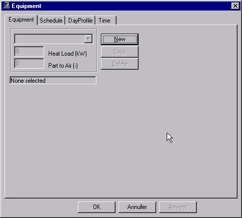 Dialog (Equipment) for definition af varmeafgivelsen fra udstyr.