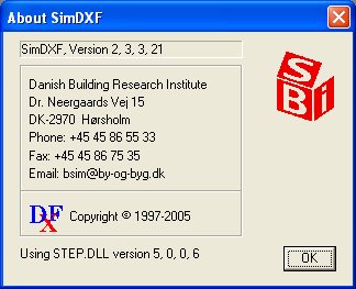 About SimDXF dialogen.