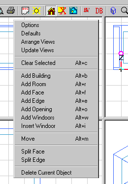 Right-click menu in SimView.