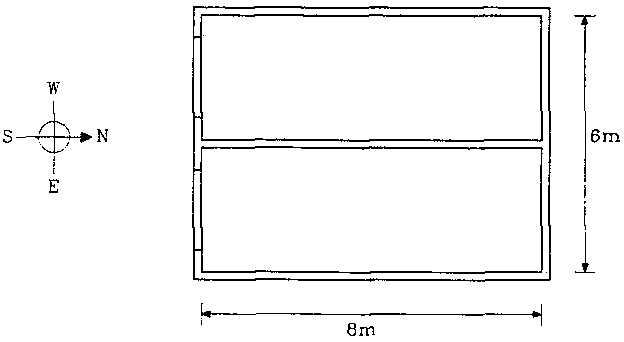Plan of the building for the examples.
