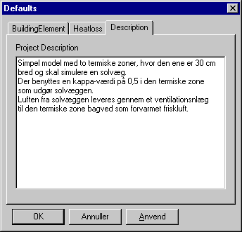 Users can enter their own description of the special characteristics of the model.