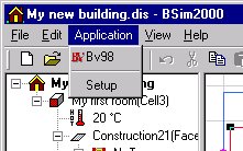 Dialog (Application Config) for adding programs to the BSim toolbar.
