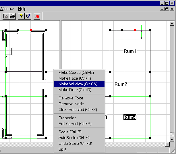 Highlighting for inserting a window.