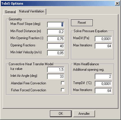 Figure 12. Dialog where the user have the option to change the convergence criteria. The dialog is opened by clicking 'Edit + Options' when tsbi5 is active.